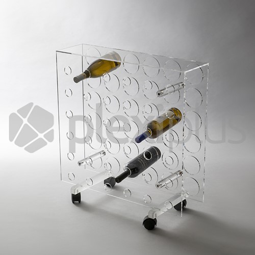 Wine Rack 36 btl. w/wheels